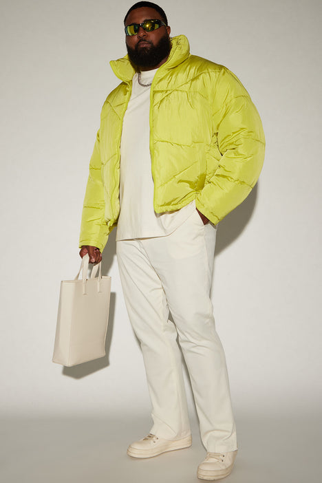 Lime puffer jacket on sale