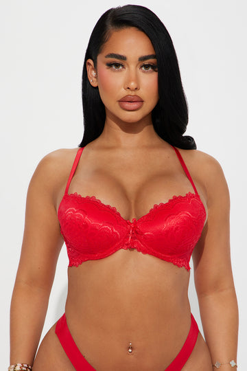 On The Daily Lace Lightly Padded Bra - Red