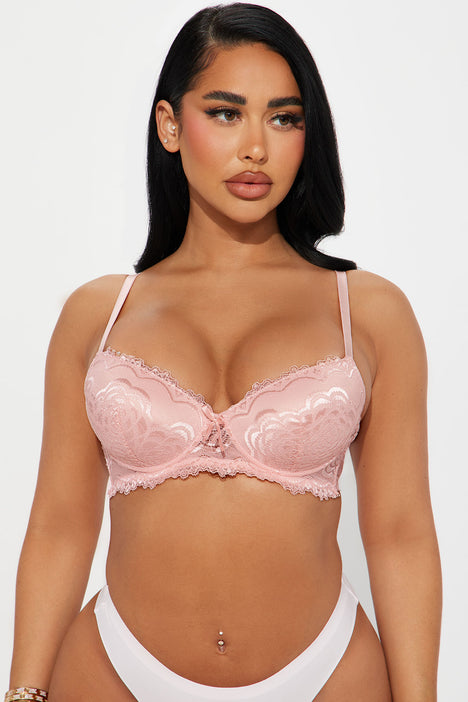 Showing Off Extreme Push Up Lace Bra - Blush