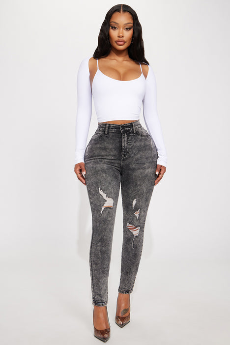 Kalie Curvy Compression Skinny Jean - Medium Wash, Fashion Nova, Jeans