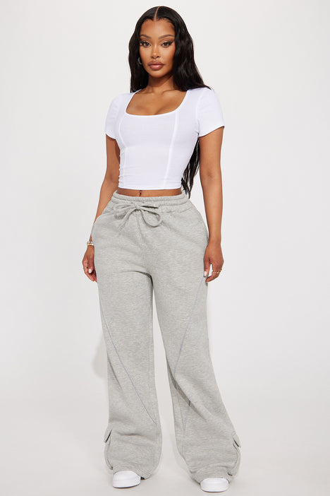 Fashion nova grey sweatpants outlet