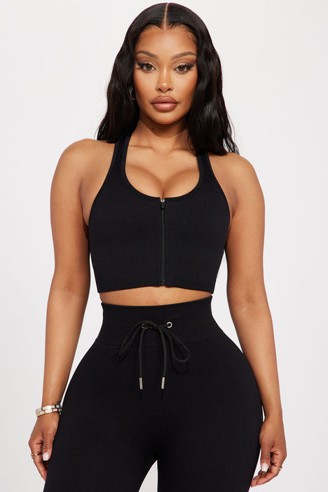 Feel The Burn Sports Bra Black