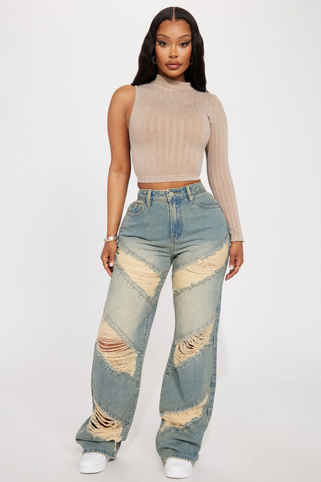 Wide leg sale jeans fashion nova