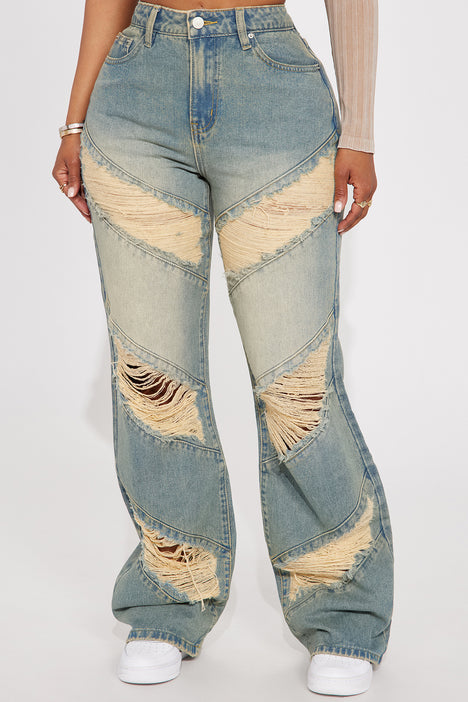 Shredded 2025 leg jeans