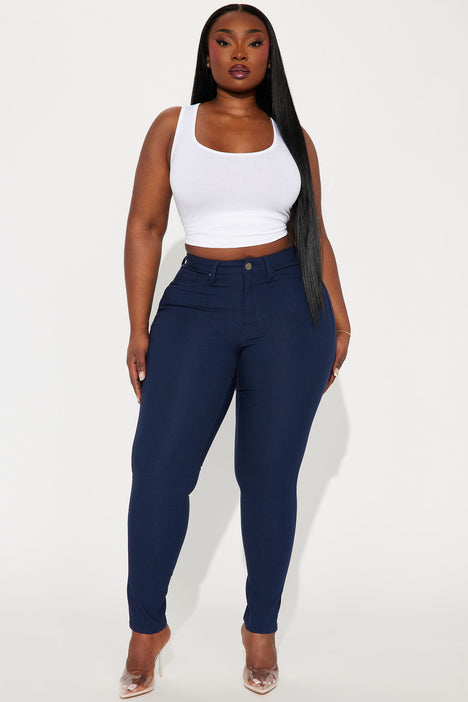 Plus size navy shop blue skinny pants
