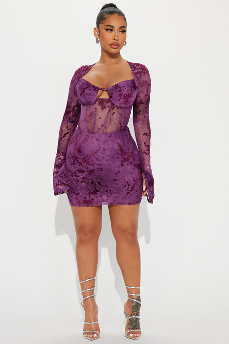 Fashion nova shop plum dress