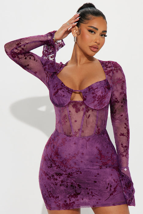Fashion nova plum shop dress