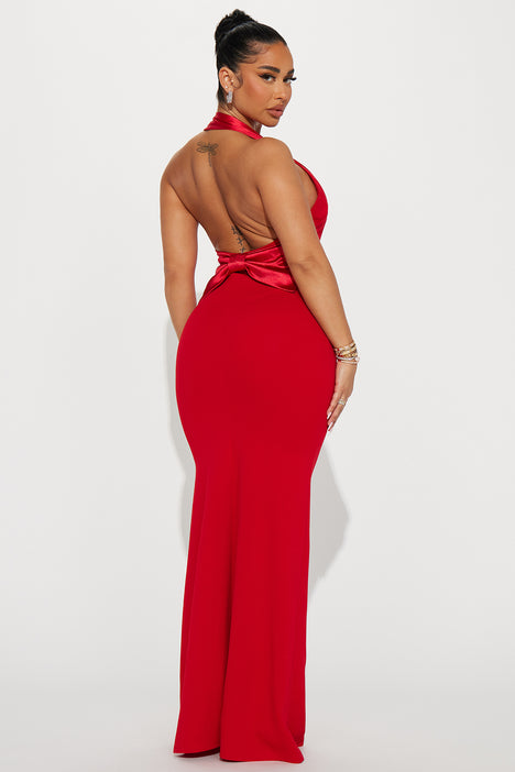 Black and deals red maxi dress