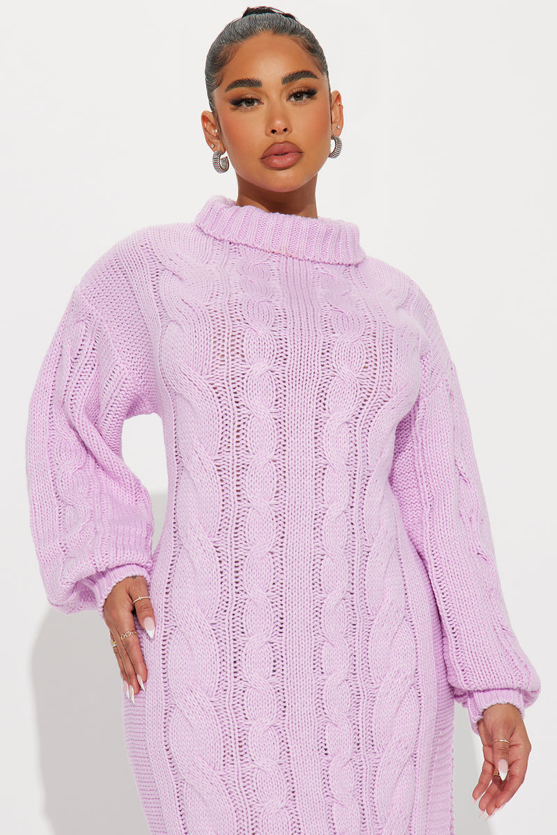 Shyla Sweater Midi Dress - Lilac | Fashion Nova, Dresses | Fashion Nova