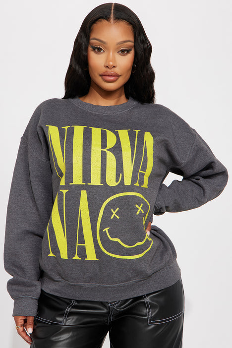 Nirvana on sale crewneck sweatshirt
