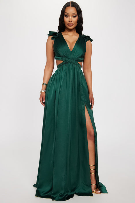 Fashion nova emerald dress sales
