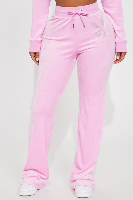 Pink playboy sweatpants cheap