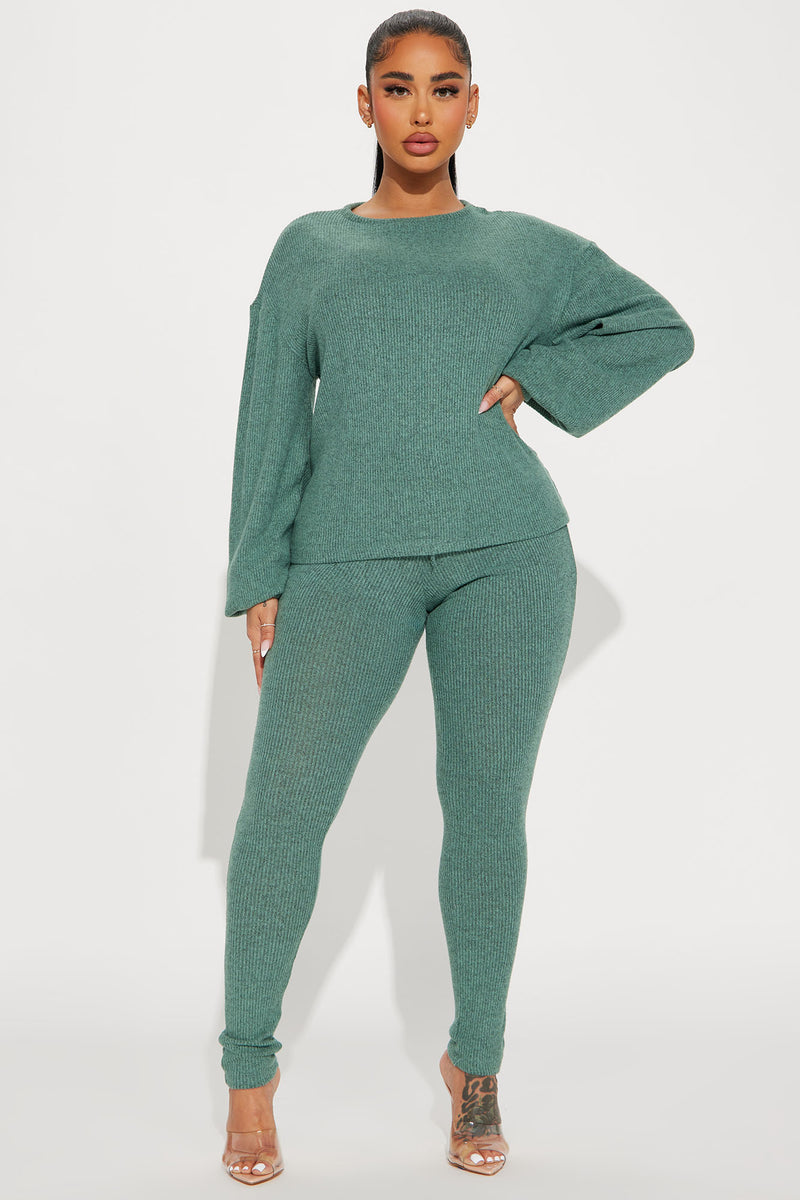 Comfy N Cozy Legging Set - Sage | Fashion Nova, Matching Sets | Fashion ...