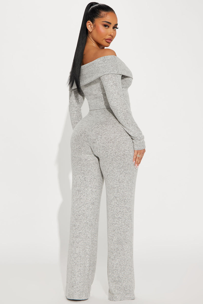 Jamie Brushed Knit Pant Set - Heather Grey | Fashion Nova, Matching ...