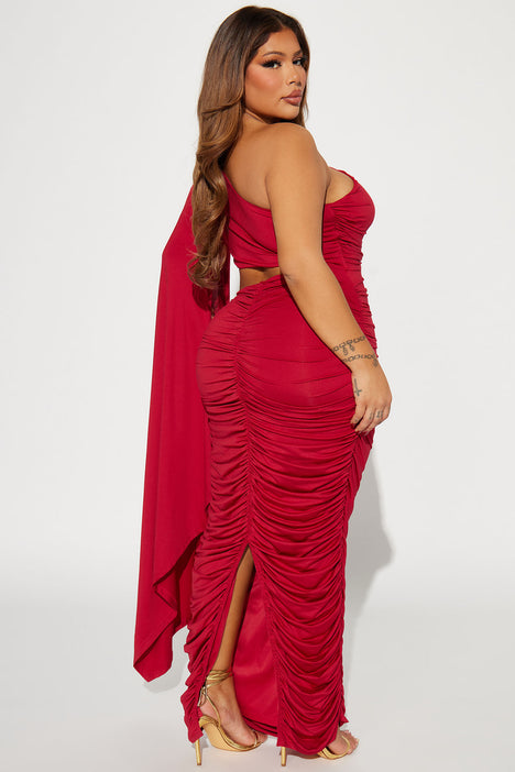 Sarah ruched shop maxi dress