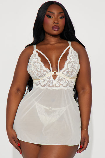 Plus size white lingerie sale