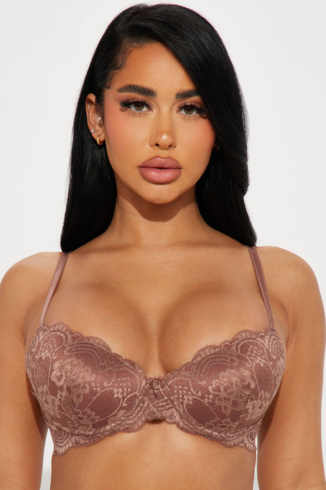 Sweet Fantasy Extreme Push Up Lace Bra - Chocolate, Fashion Nova, Lingerie  & Sleepwear