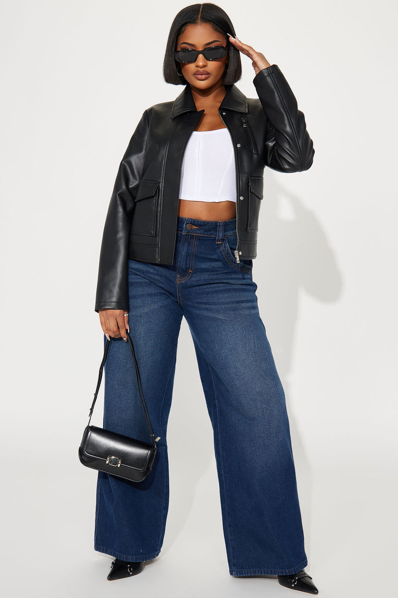 Watch And Learn Faux Leather Jacket - Black | Fashion Nova, Jackets ...