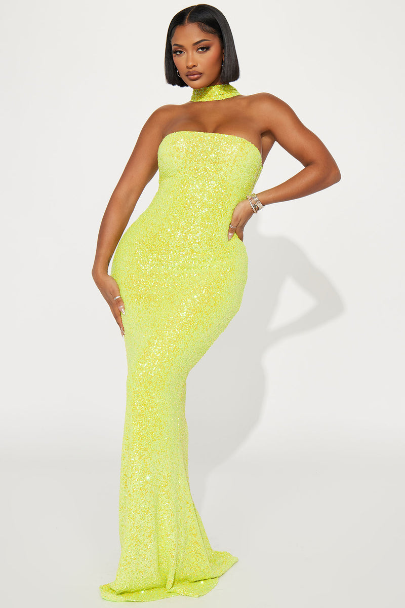 Everly Sequin Gown - Chartreuse | Fashion Nova, Dresses | Fashion Nova