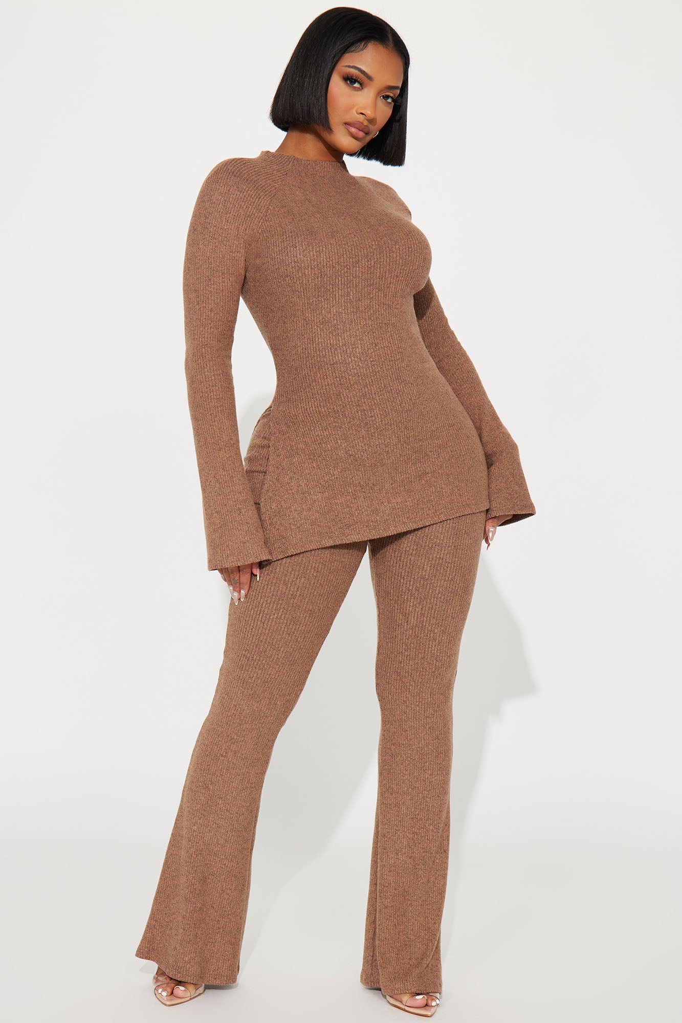 Clarissa Cozy Pant Set - Mocha, Fashion Nova, Matching Sets