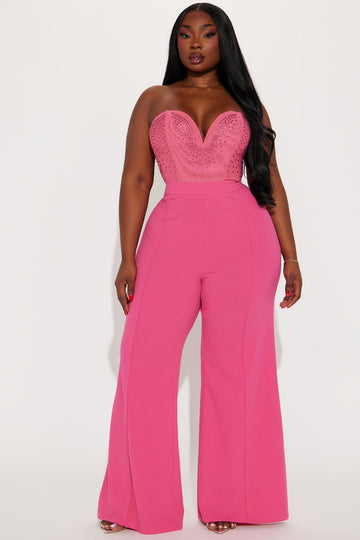 Hot pink clearance plus size romper