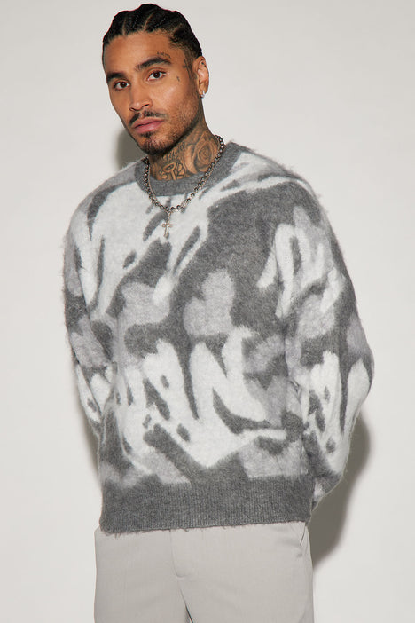 Fuzzy gray sweatshirt new arrivals