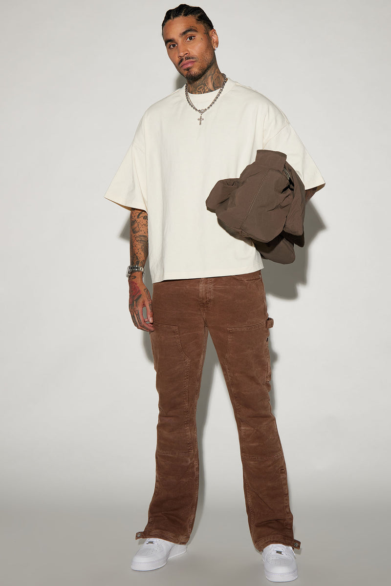 Men's Slow Joe Boxy T-Shirt - Cream main image 0