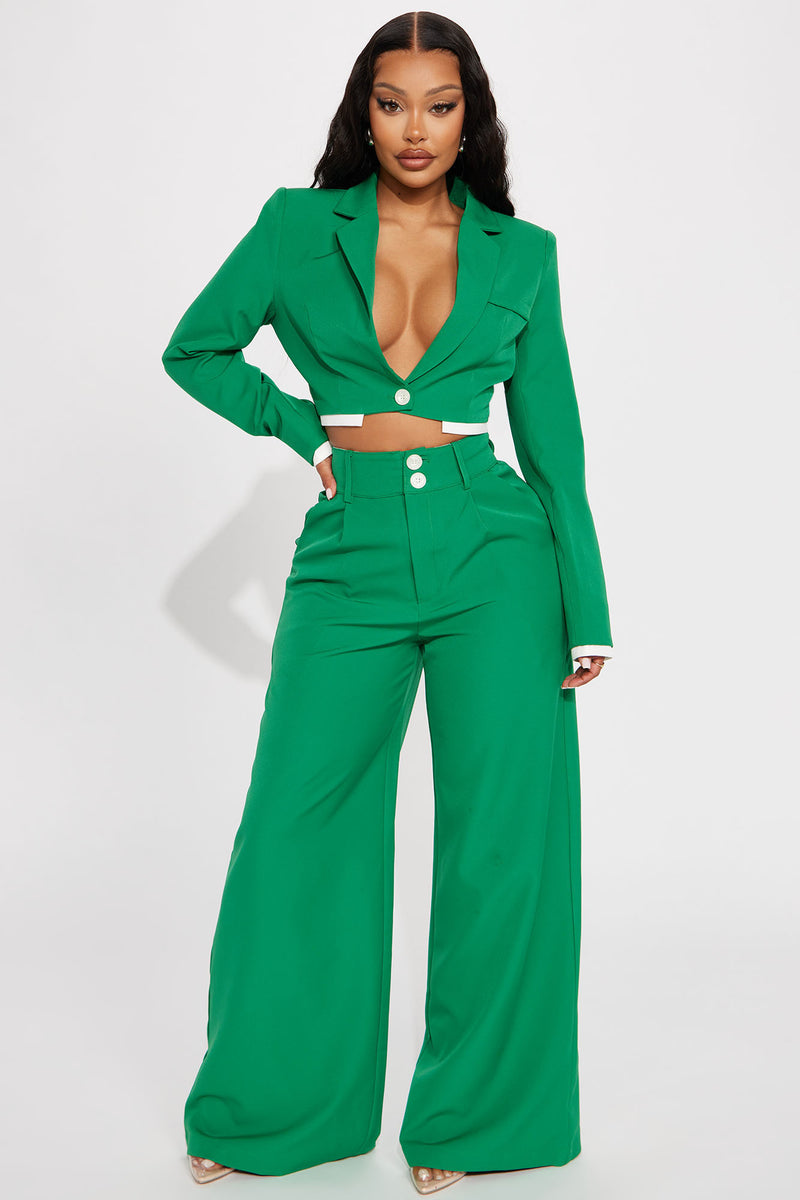 Fashionably Late Pant Set - Green | Fashion Nova, Matching Sets ...