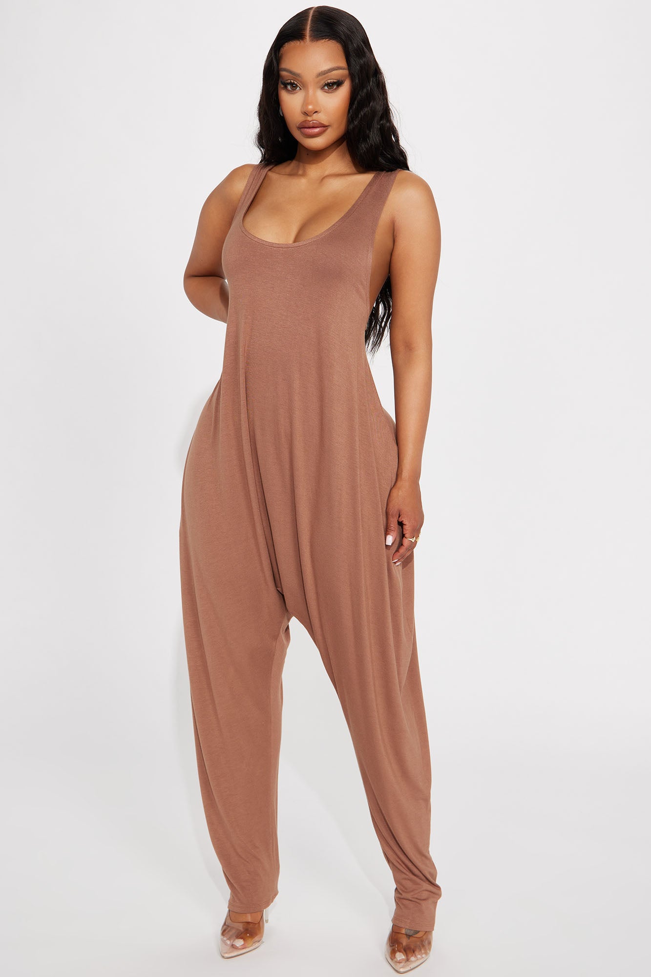 Casual Perfection Jumpsuit Brown