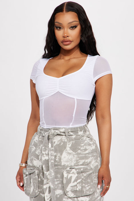 Off white outlet sheer top
