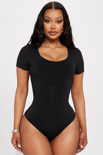 Bailey Long Sleeve Bodysuit - Black, Fashion Nova, Basic Tops & Bodysuits