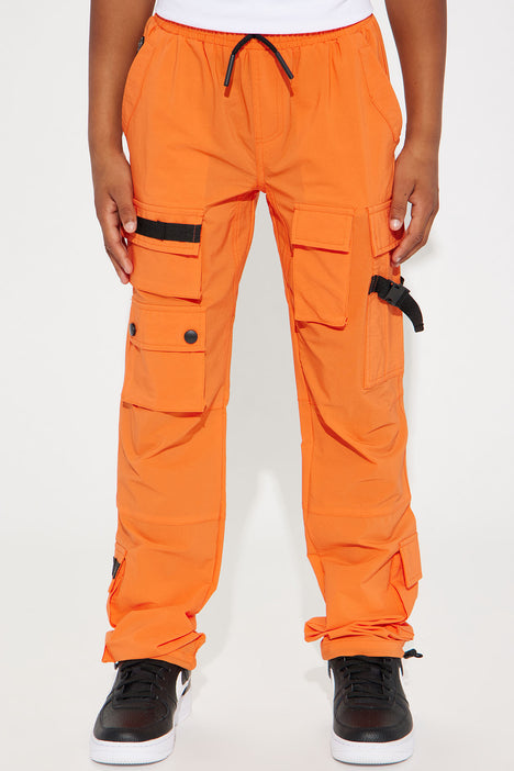 Orange cargo pants fashion nova shop