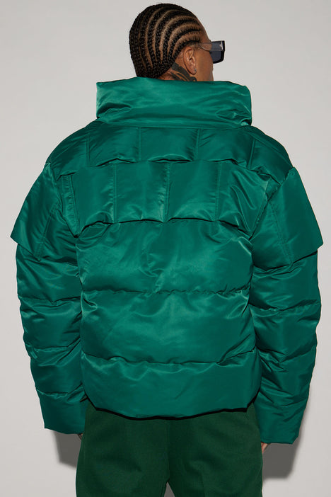Emerald green hot sale puffer jacket