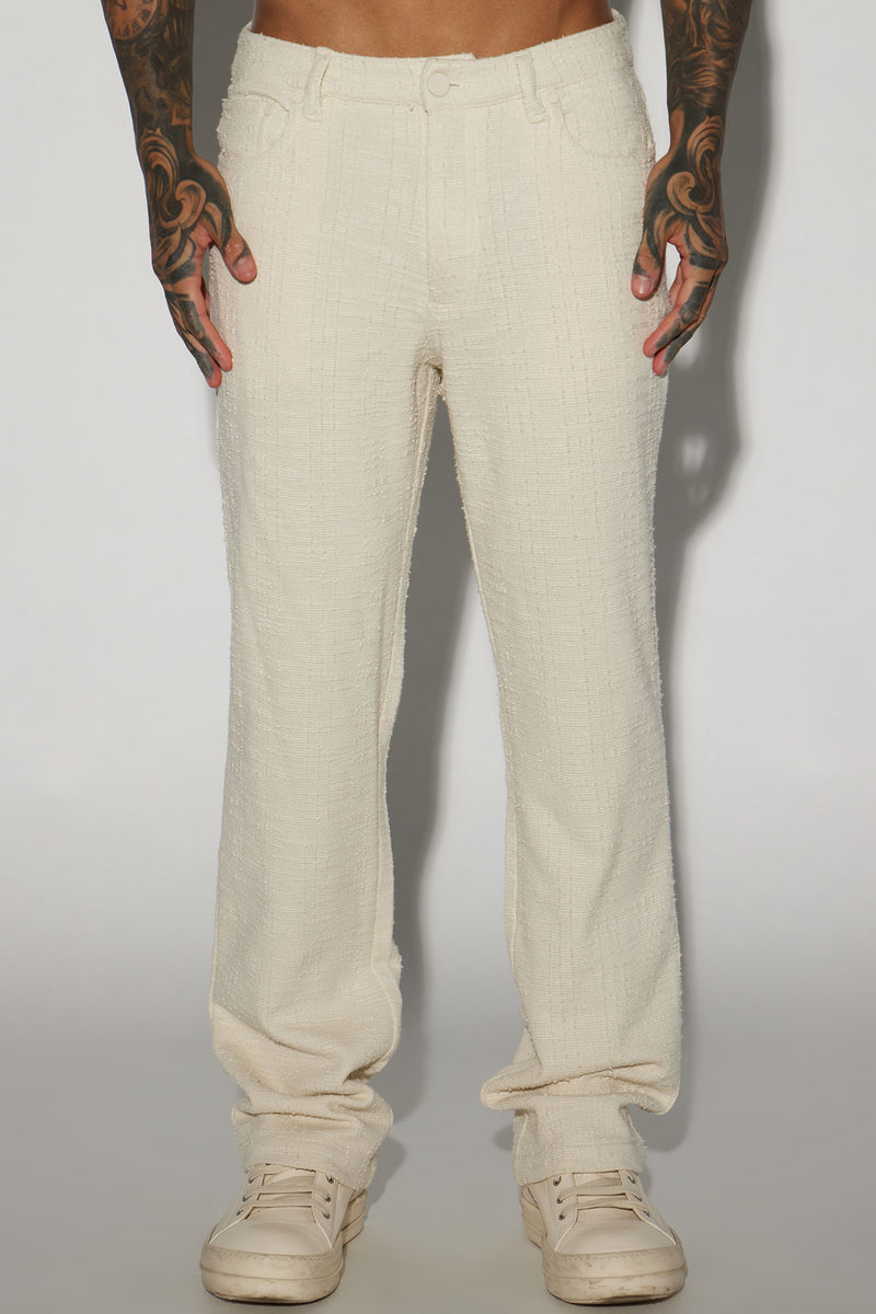 Jordan Textured Straight Pants - Off White | Fashion Nova, Mens Pants ...