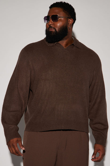 Polo hot sale brown sweater
