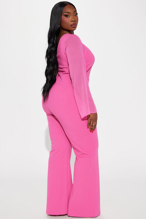 Buy INDYA Pink Mirror Cape One Shoulder Jumpsuit | Shoppers Stop