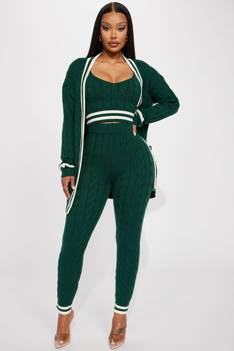 Alessa 3 Piece Sweater Legging Set - Hunter | Fashion Nova, Matching ...