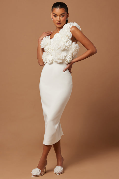 White ruffle clearance dress fashion nova
