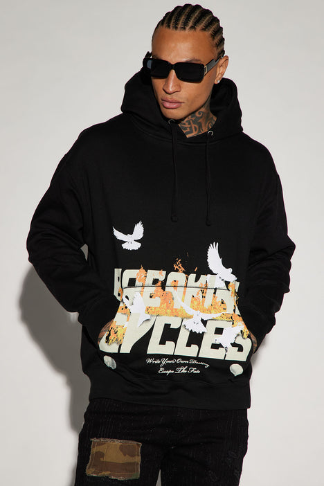 Breaking Cycles Hoodie Black Fashion Nova Mens Graphic Tees