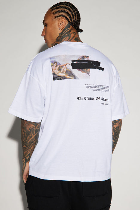 Creation Of Michelangelo Oversized Short Sleeve Tee White