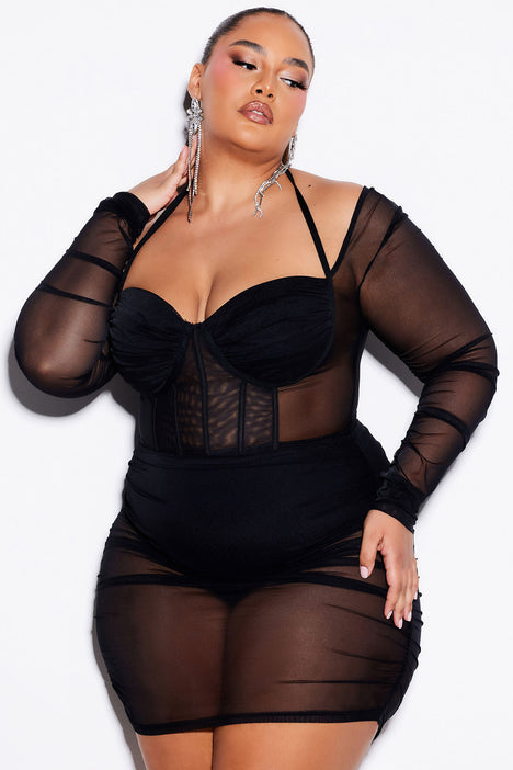See thru dress fashion nova hotsell