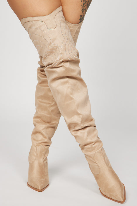 Fashion nova pretty in thigh 2025 high boots