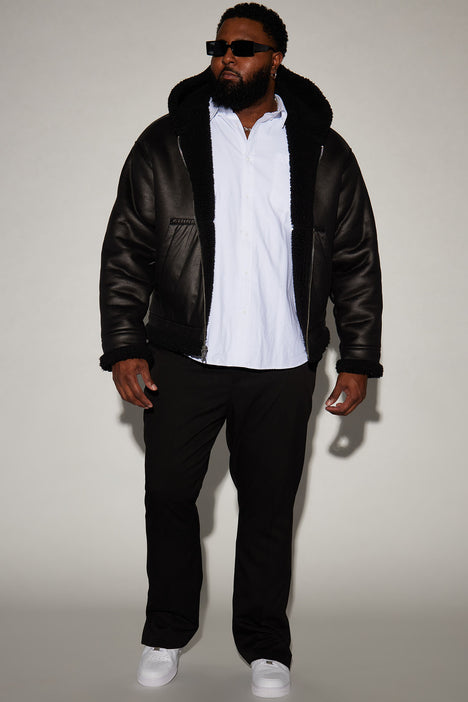 Black suede new arrivals jacket with fur