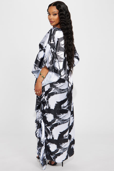 White kaftan store maxi dress