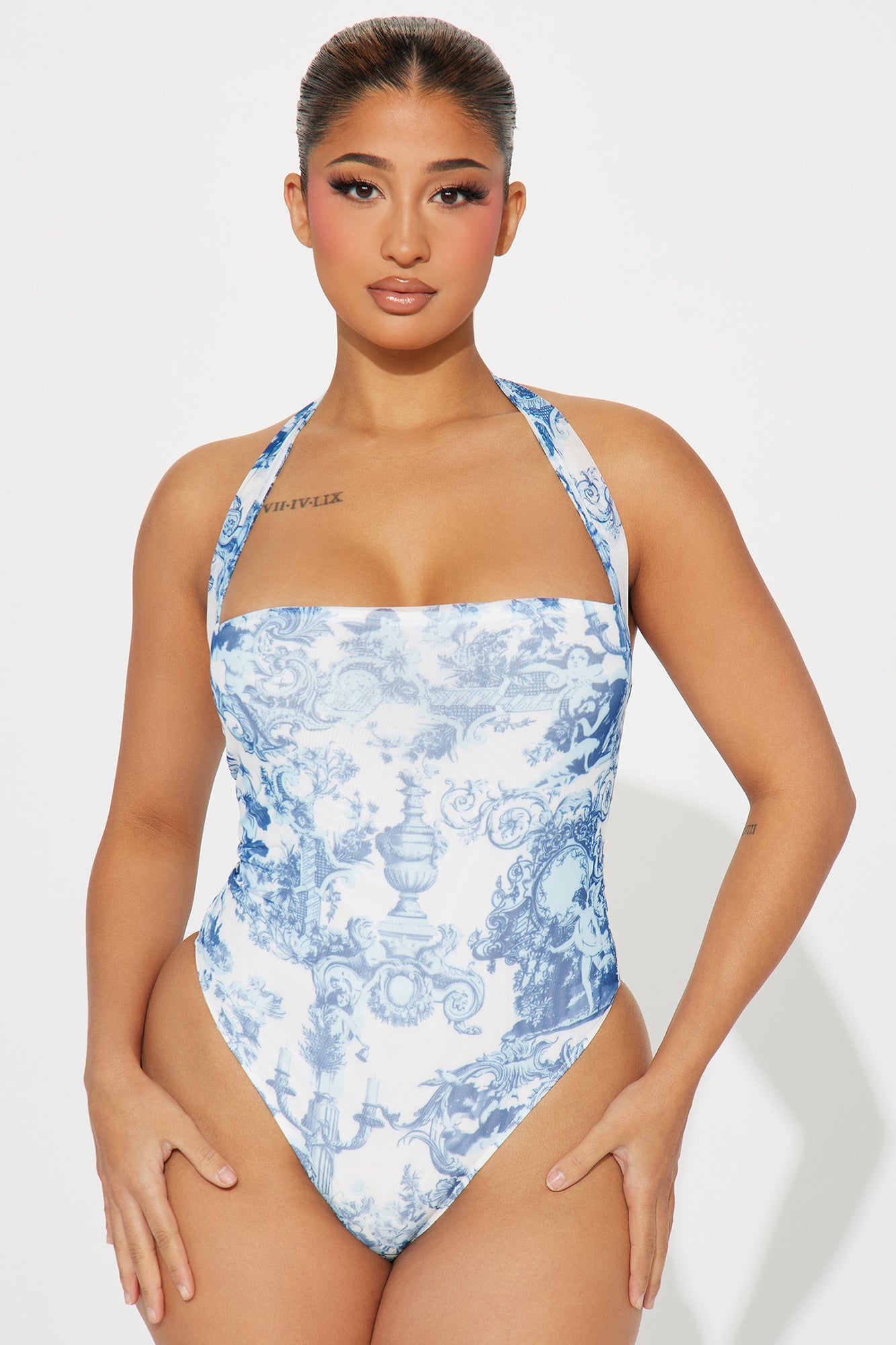 Floral best sale mesh bodysuit