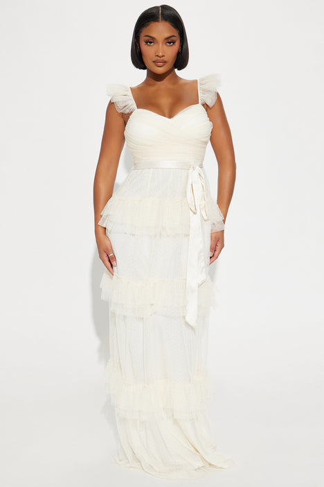 Charlotte Chiffon Gown Cream