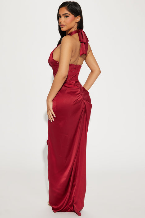 Nova cross front maxi outlet dress