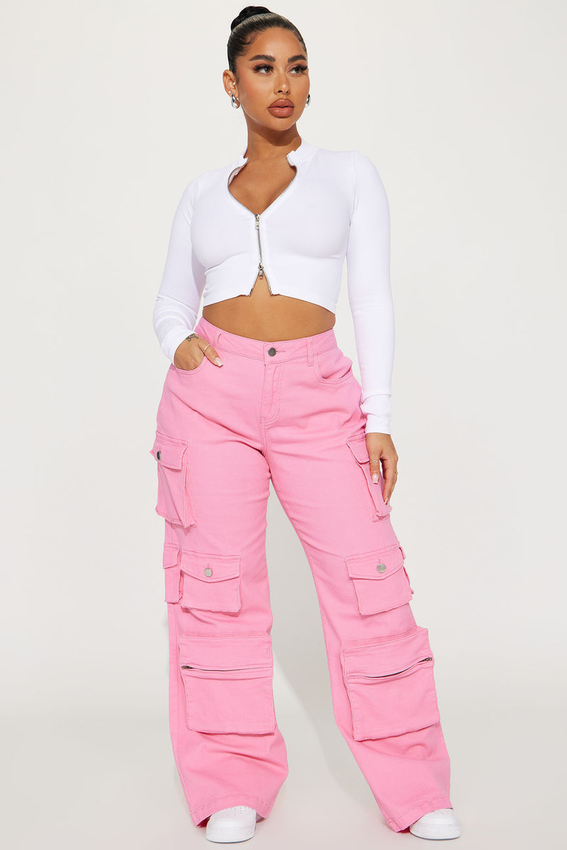 Elliana Cargo Pant - Pink | Fashion Nova, Pants | Fashion Nova