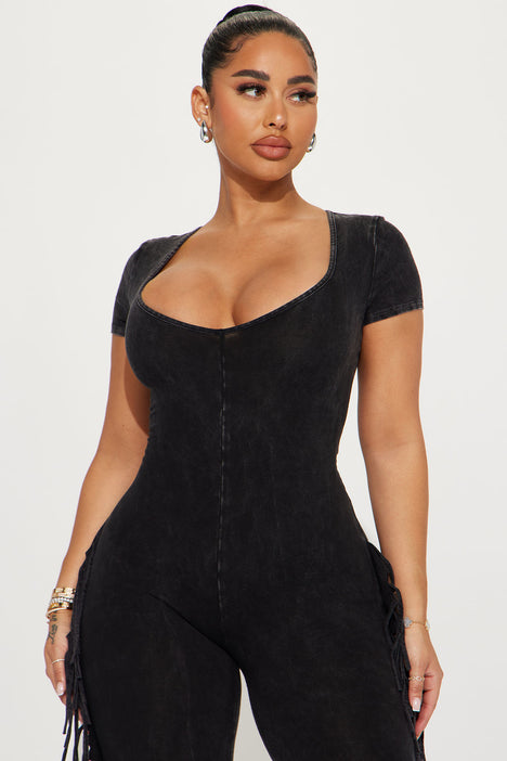 Fashion nova sales fringe jumpsuit