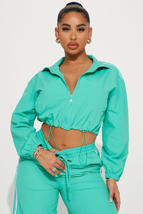 Ready For It Windbreaker Pant Set Jade Fashion Nova Matching